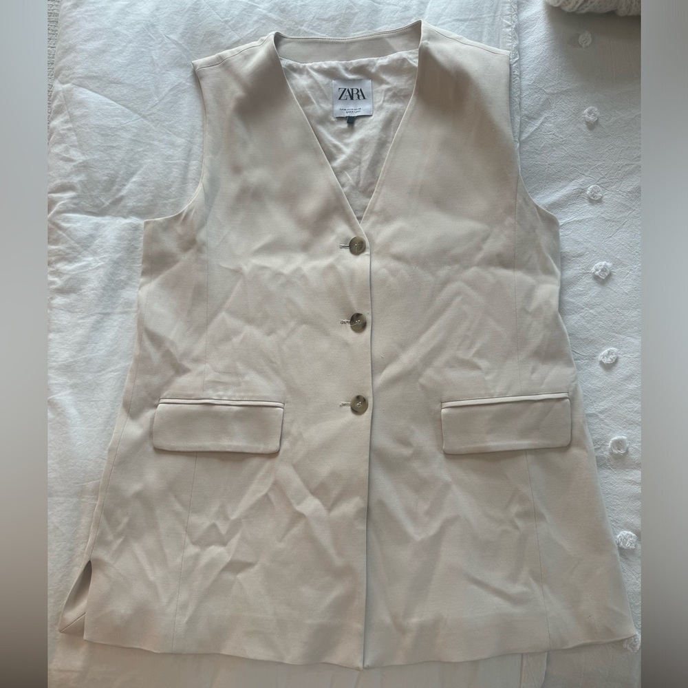 Zara cream vest